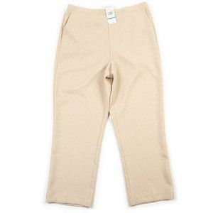 NEW ALFRED DUNNER linen-like tan pants size 16